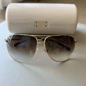 Jimmy Choo Gold Aviator Sunglasses